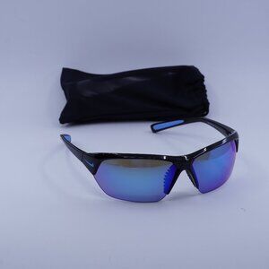 Nike SKYLON ACE M MI DV2163 011 Geometric Sunglasses - Black/Blue Mirror